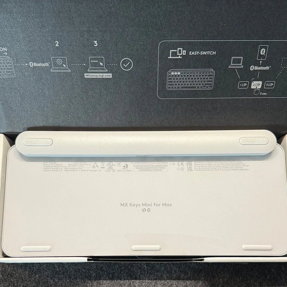 Logitech MX Keys Mini for Mac in White/Pale Gray